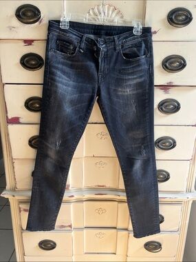 R13 Women's Black Washed Skinny Jeans